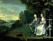 James Holland, Portrait of Sir Francis and Lady Dashwood at West Wycombe Park